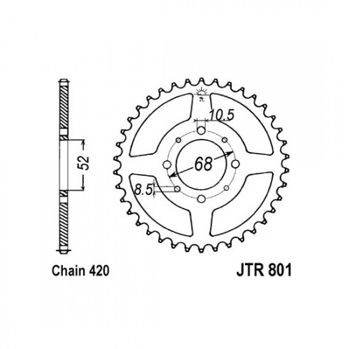Pinion spate