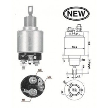 Contact solenoid demaror