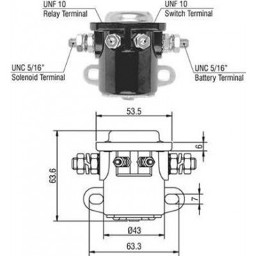 Contact solenoid demaror