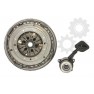 Clutch kit with dual mass flywheel and pneumatic bearing