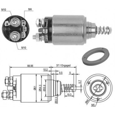 Contact solenoid demaror