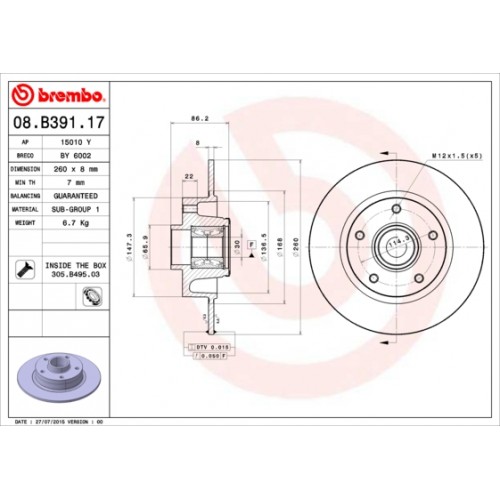Brake disk with bearing