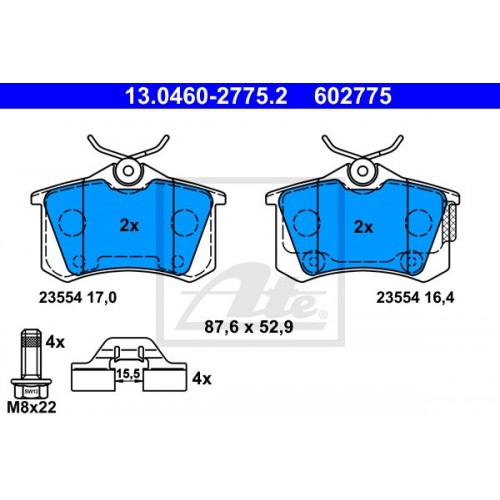 Set placute frana