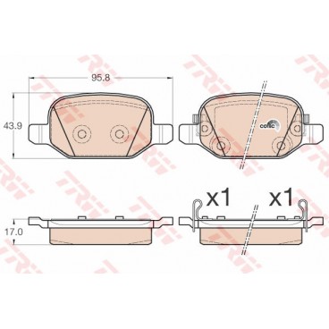 Set placute frana