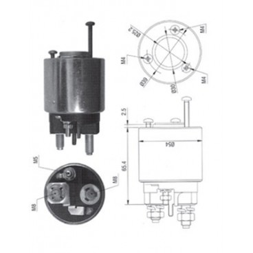 Contact solenoid demaror