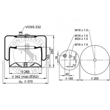 Perna aer suspensie pneumatica