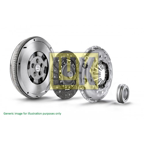 Clutch kit with dual mass flywheel and bearing