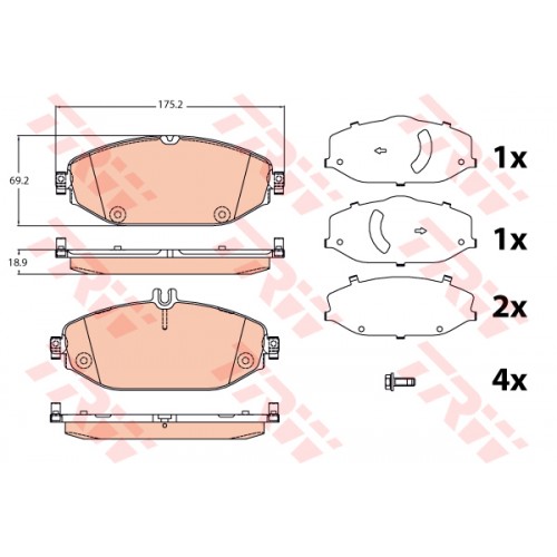 Set placute frana