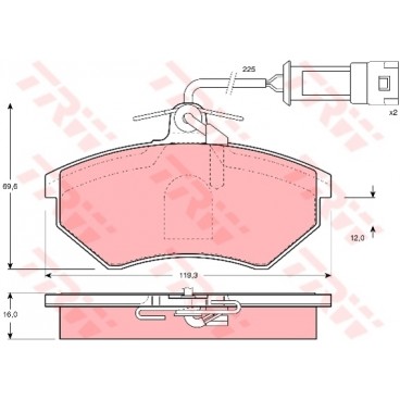 Set placute frana