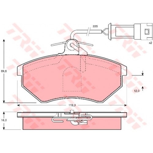 Set placute frana