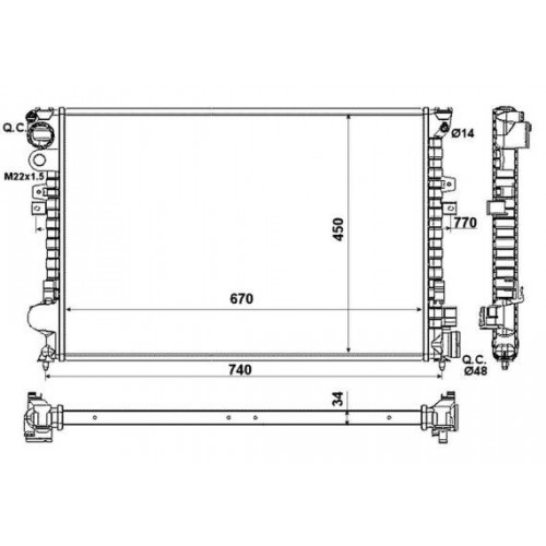 Radiator racire cu apa