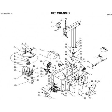 Masina de jantat si dejantat anvelope pentru accesorii si pi