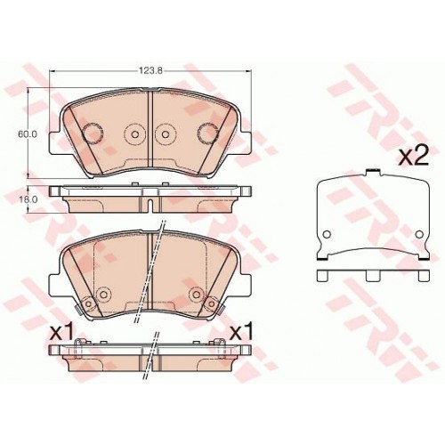 Set placute frana