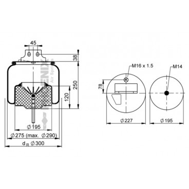 Perna aer suspensie pneumatica