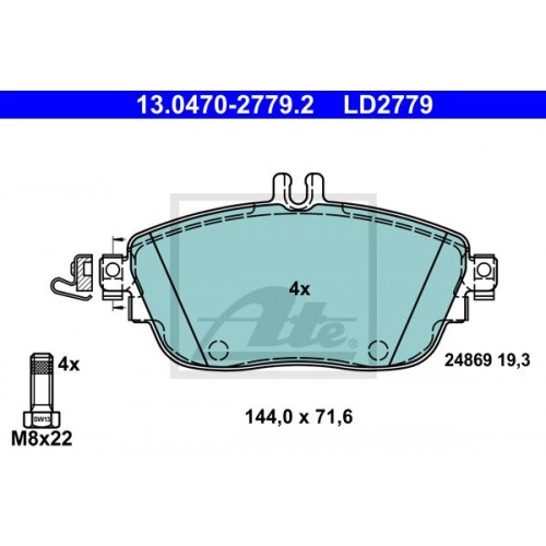 Set placute frana