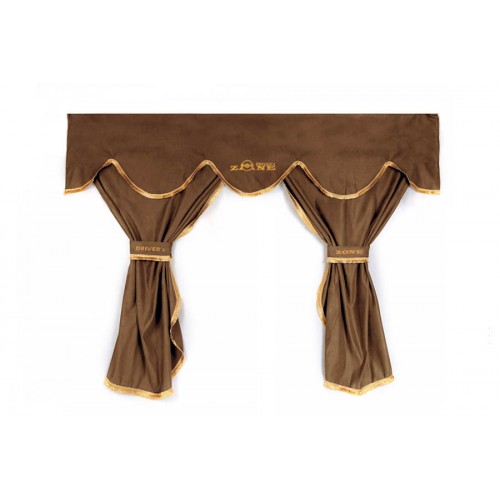 Perdele pentru camion MAN TGA & TGX F-Core XC13 Brown - Cabina XXL