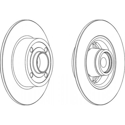 Brake disk with bearing